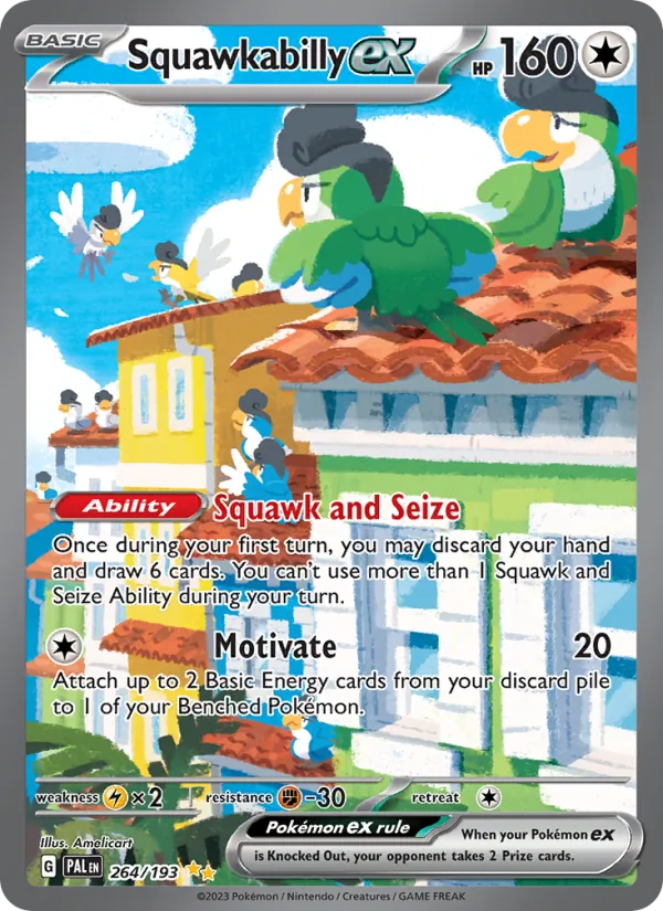 Squawkabilly ex #264 – Paldea Evolved card