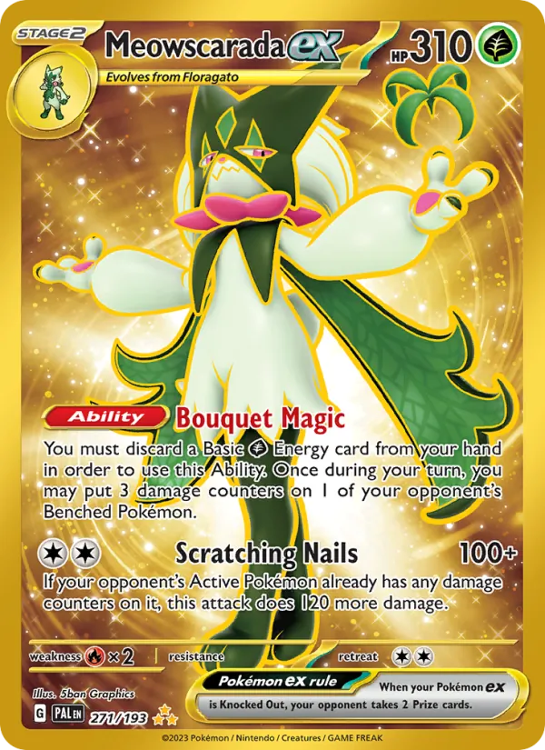 Meowscarada ex #271 – Paldea Evolved card