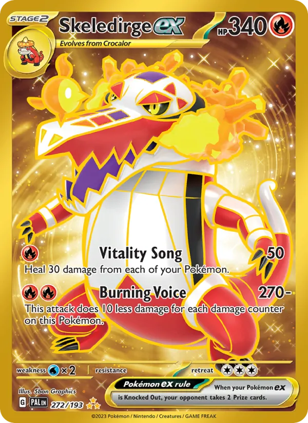 Skeledirge ex #272 – Paldea Evolved card