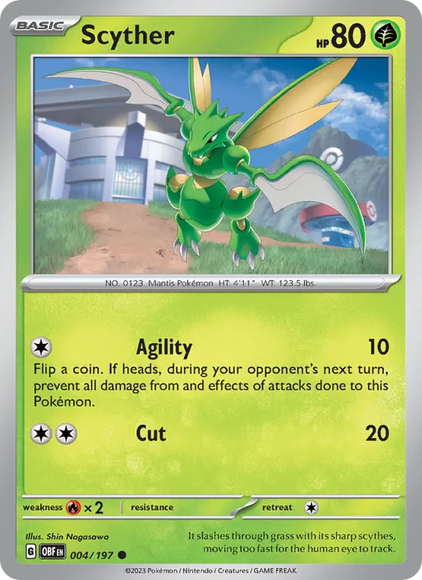 Scyther #004 – Obsidian Flames card