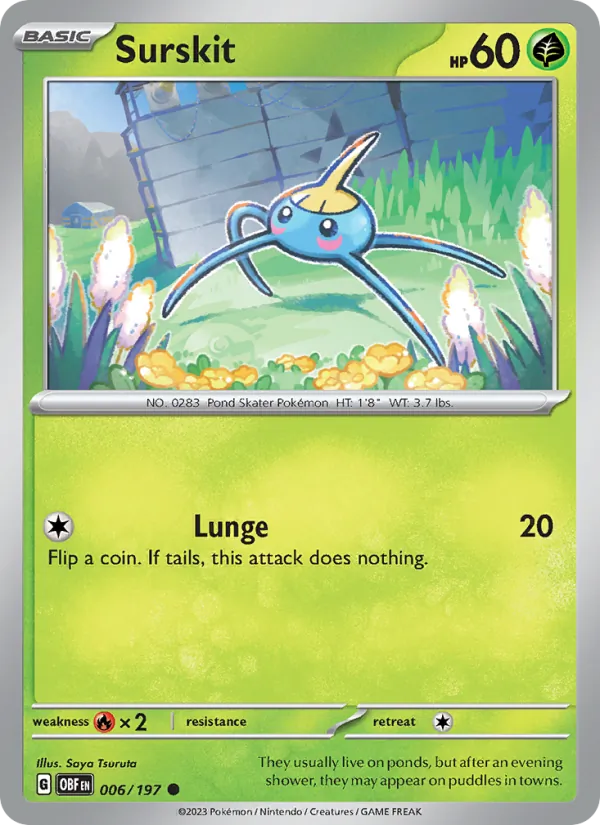 Surskit #006 – Obsidian Flames card