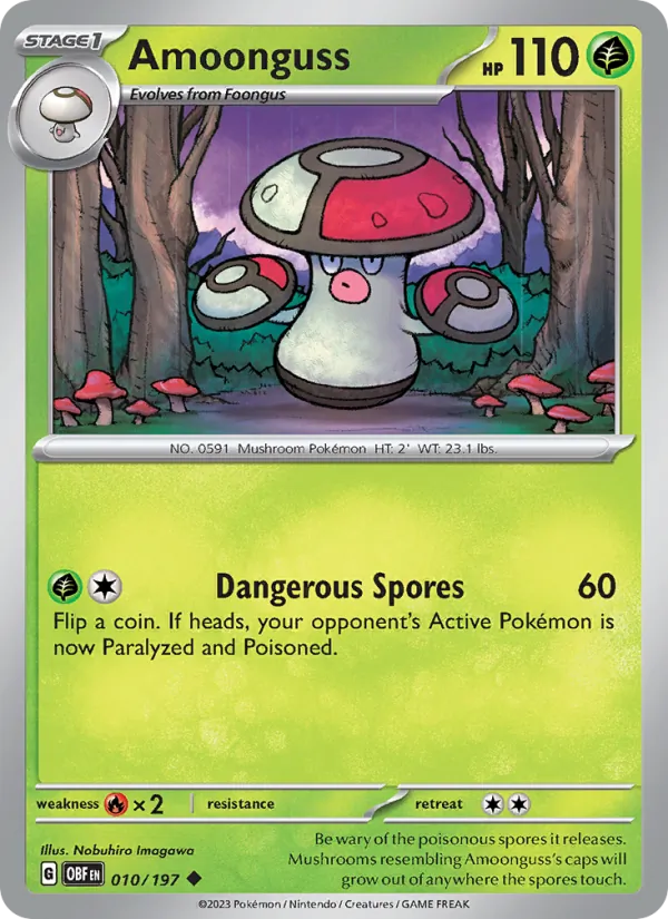 Amoonguss #010 – Obsidian Flames card