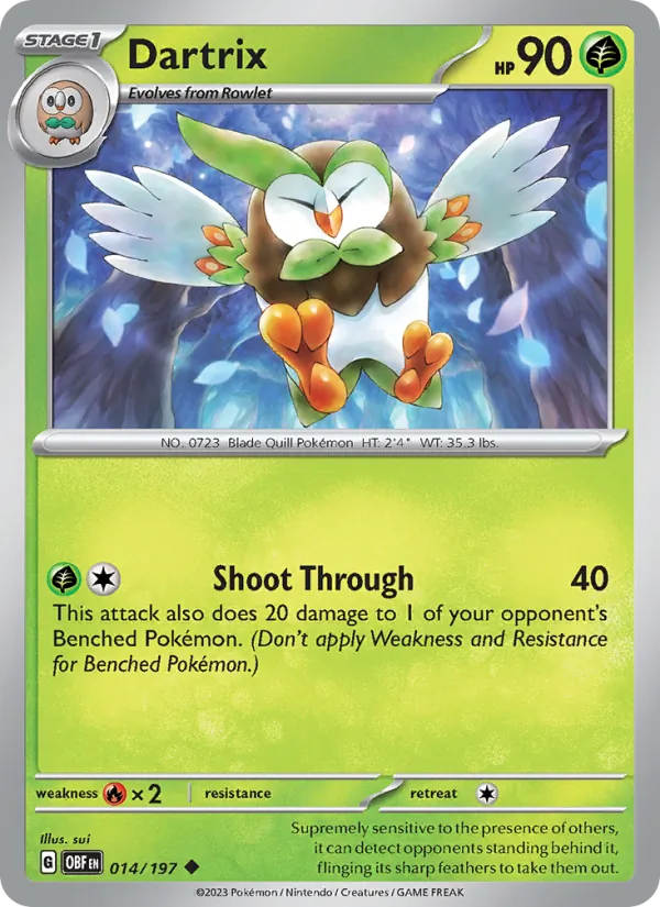 Dartrix #014 – Obsidian Flames card