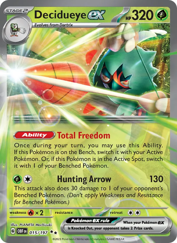 Decidueye ex #015 – Obsidian Flames card
