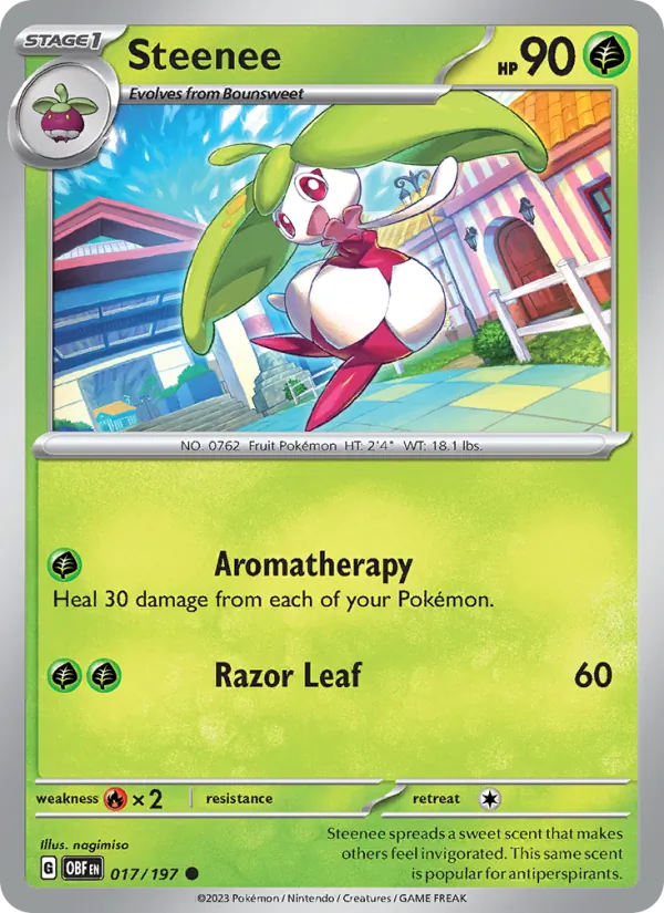 Steenee #017 – Obsidian Flames card