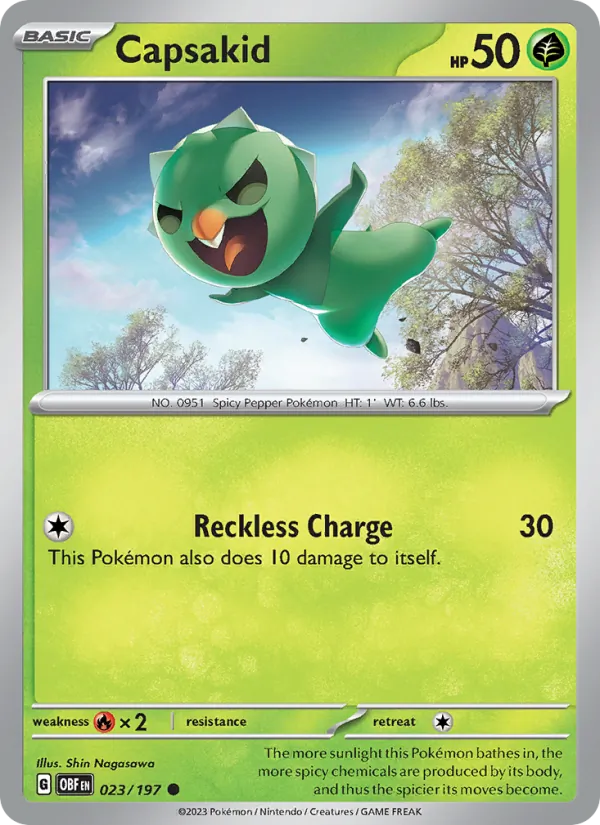 Capsakid #023 – Obsidian Flames card