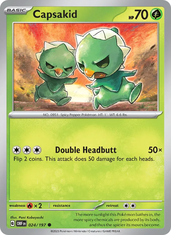 Capsakid #024 – Obsidian Flames card