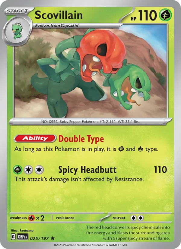 Scovillain #025 – Obsidian Flames card