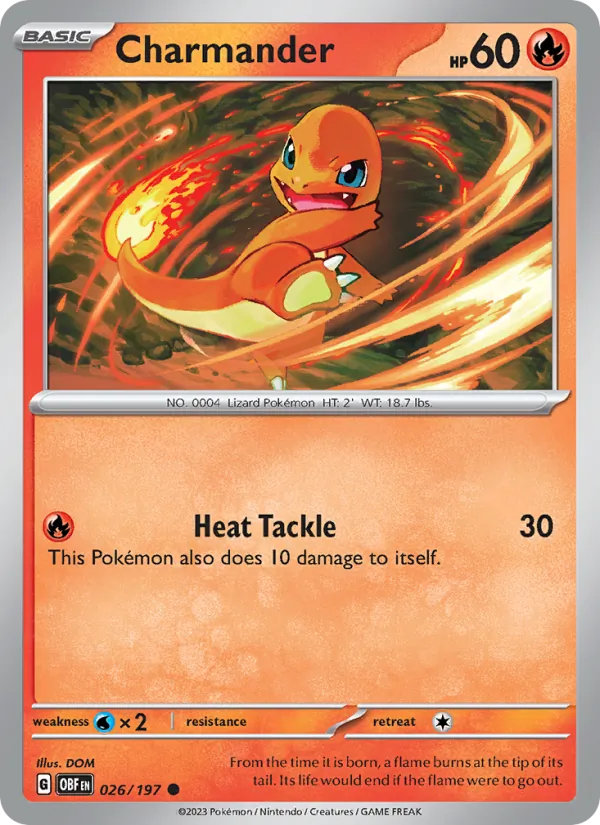 Charmander #026 – Obsidian Flames card