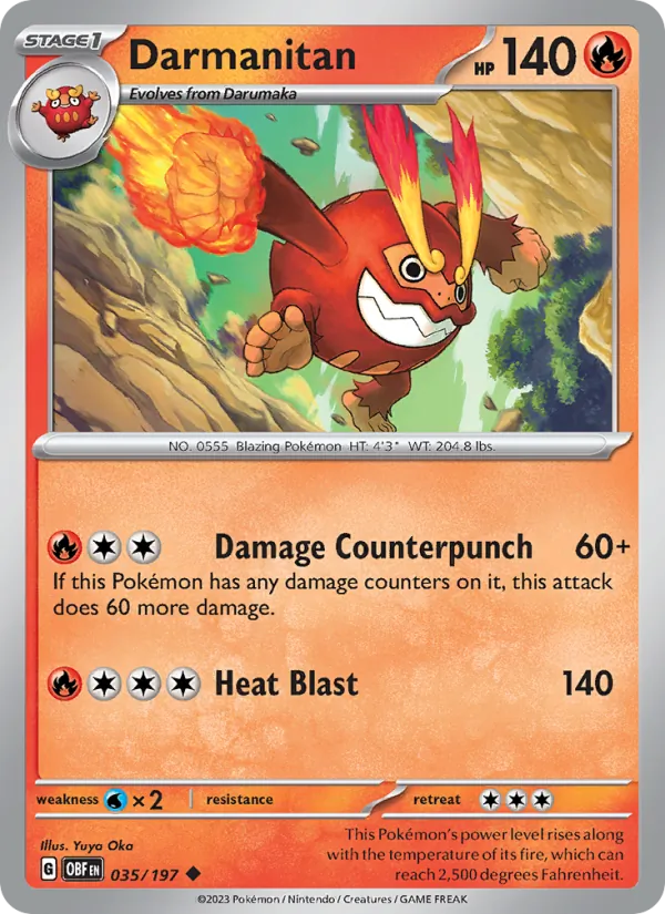 Darmanitan #035 – Obsidian Flames card