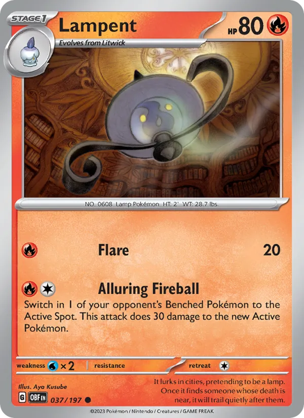 Lampent #037 – Obsidian Flames card