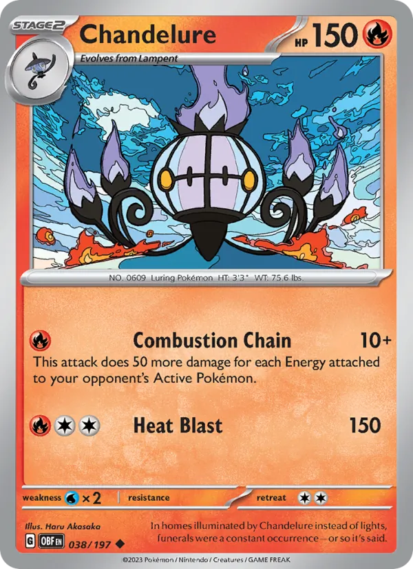 Chandelure #038 – Obsidian Flames card