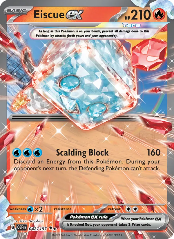 Eiscue ex #042 – Obsidian Flames card