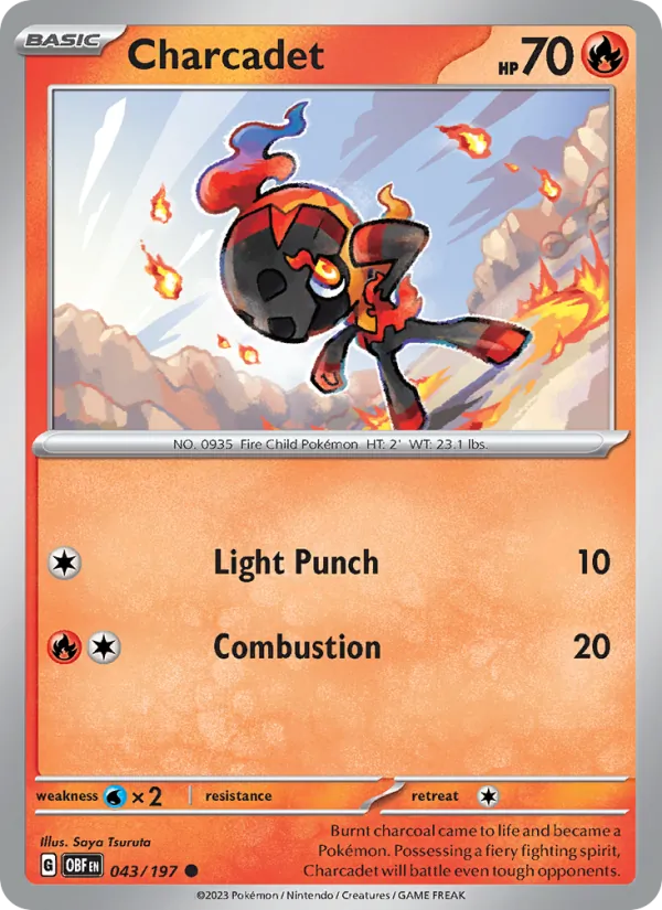 Charcadet #043 – Obsidian Flames card