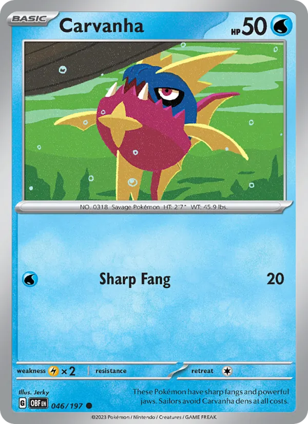 Carvanha #046 – Obsidian Flames card