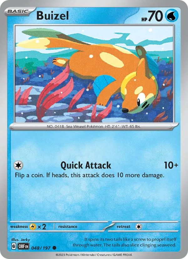 Buizel #048 – Obsidian Flames card