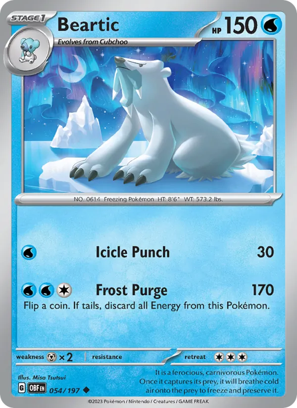 Beartic #054 – Obsidian Flames card