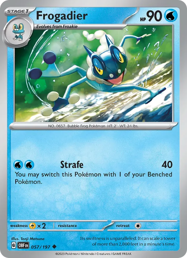 Frogadier #057 – Obsidian Flames card