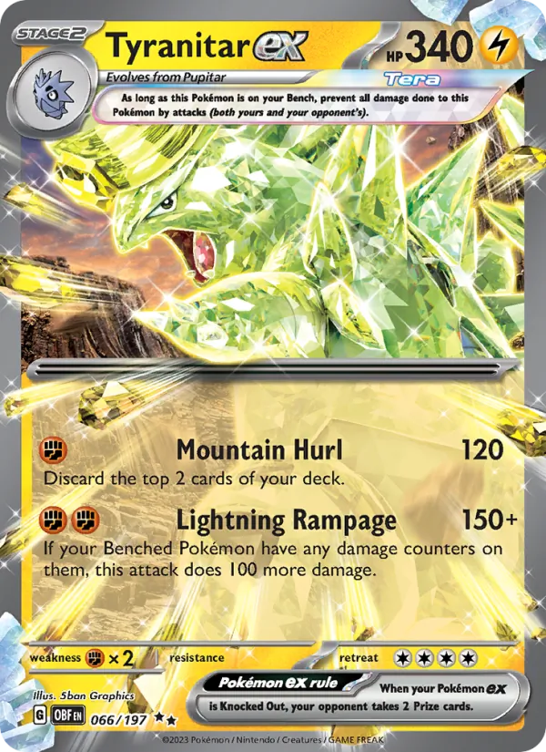 Tyranitar ex #066 – Obsidian Flames card