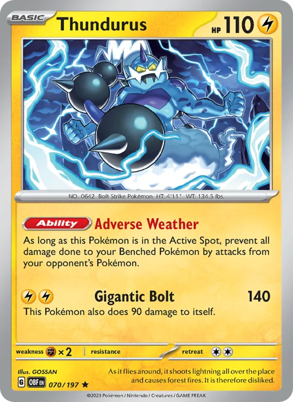 Thundurus #070 – Obsidian Flames card