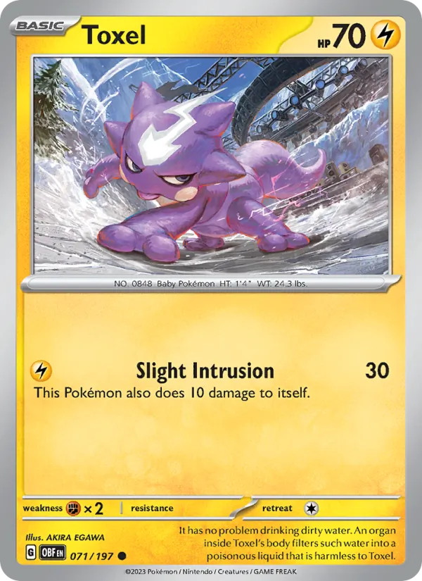 Toxel #071 – Obsidian Flames card