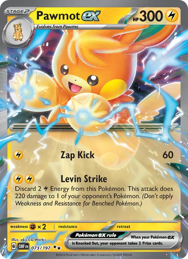 Pawmot ex #073 – Obsidian Flames card