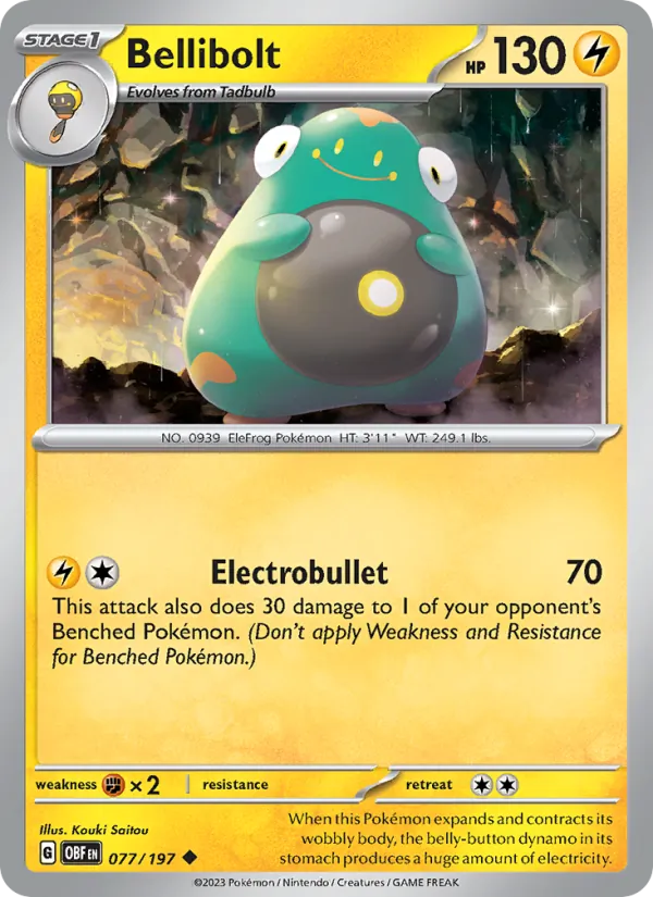 Bellibolt #077 – Obsidian Flames card