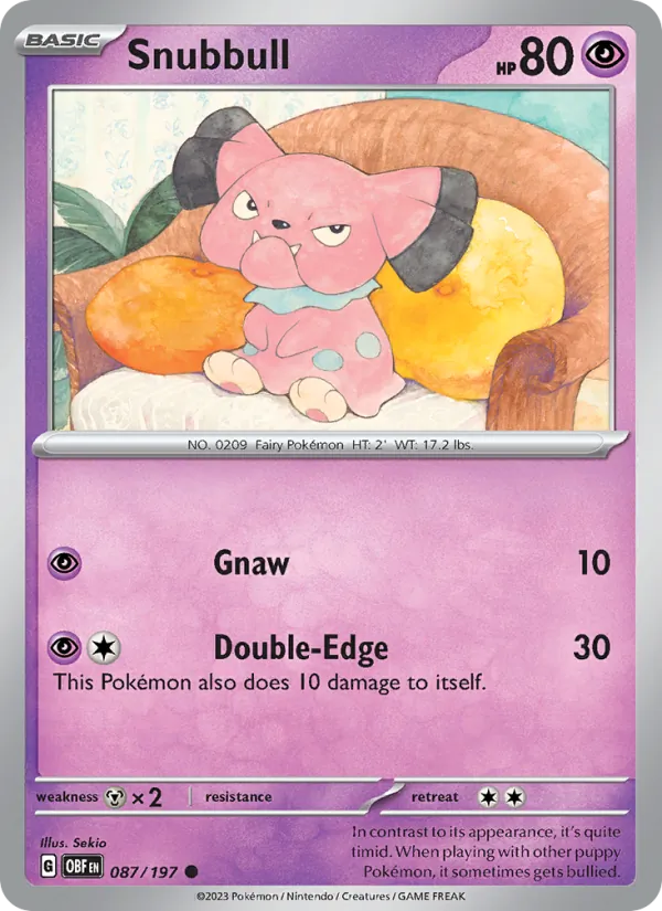 Snubbull #087 – Obsidian Flames card