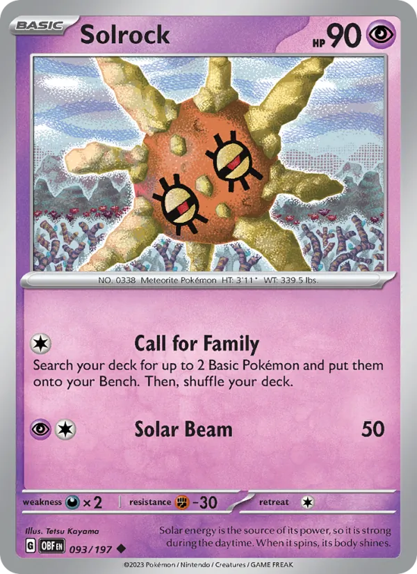 Solrock #093 – Obsidian Flames card