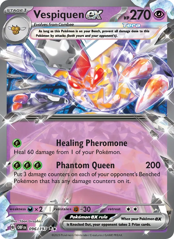 Vespiquen ex #096 – Obsidian Flames card