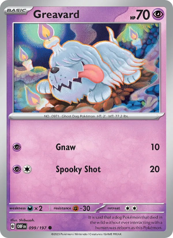 Greavard #099 – Obsidian Flames card