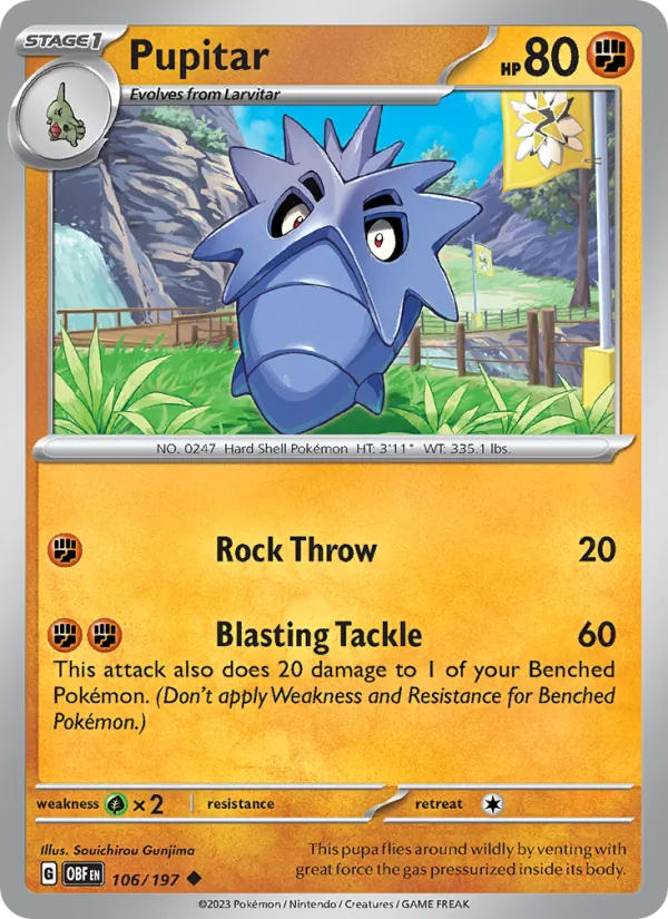 Pupitar #106 – Obsidian Flames card