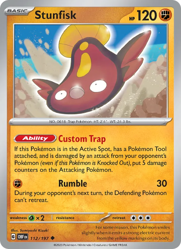 Stunfisk #112 – Obsidian Flames card