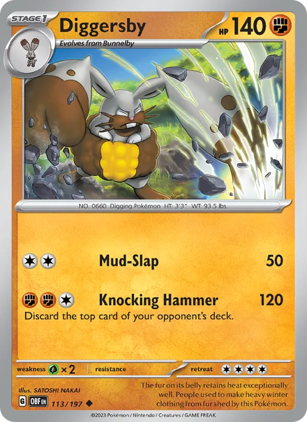Diggersby #113 – Obsidian Flames card