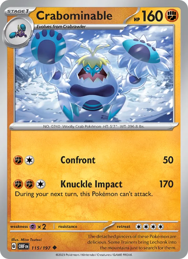 Crabominable #115 – Obsidian Flames card