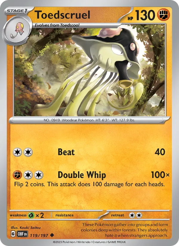 Toedscruel #119 – Obsidian Flames card