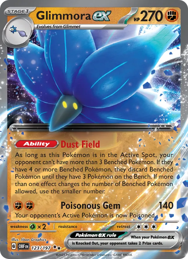 Glimmora ex #123 – Obsidian Flames card