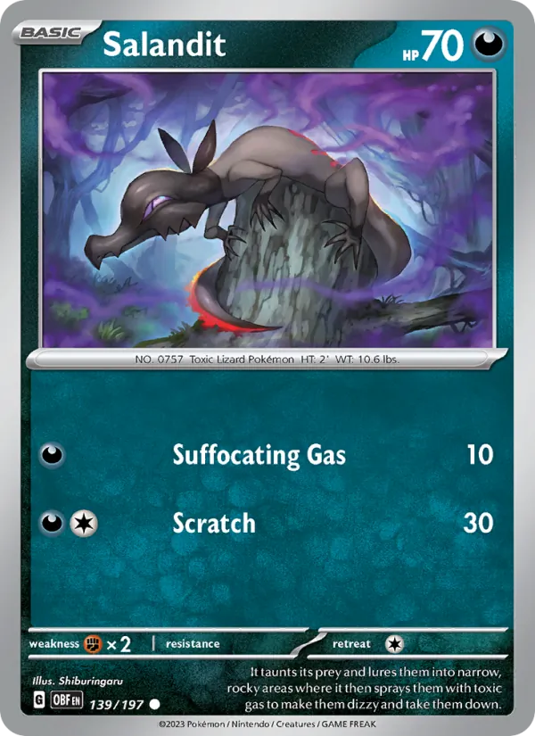 Salandit #139 – Obsidian Flames card