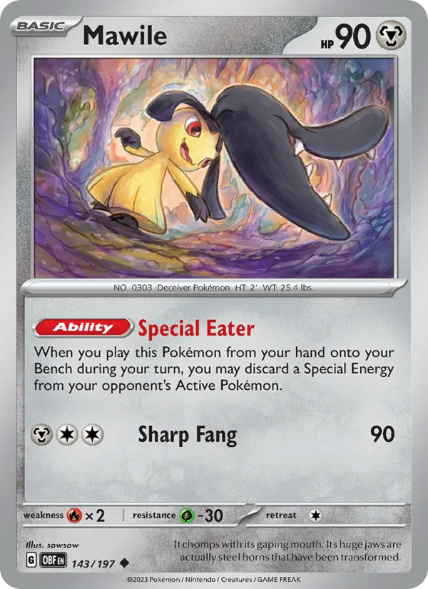 Mawile #143 – Obsidian Flames card
