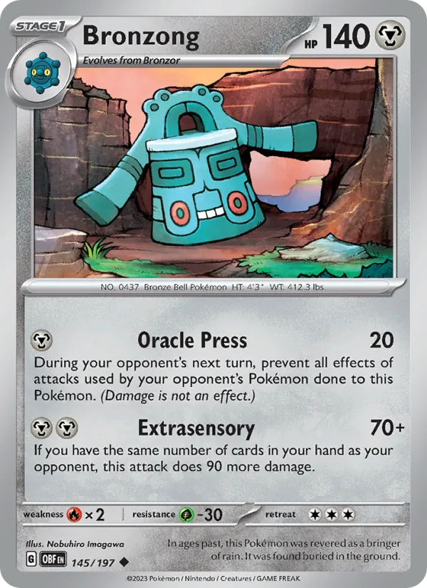 Bronzong #145 – Obsidian Flames card