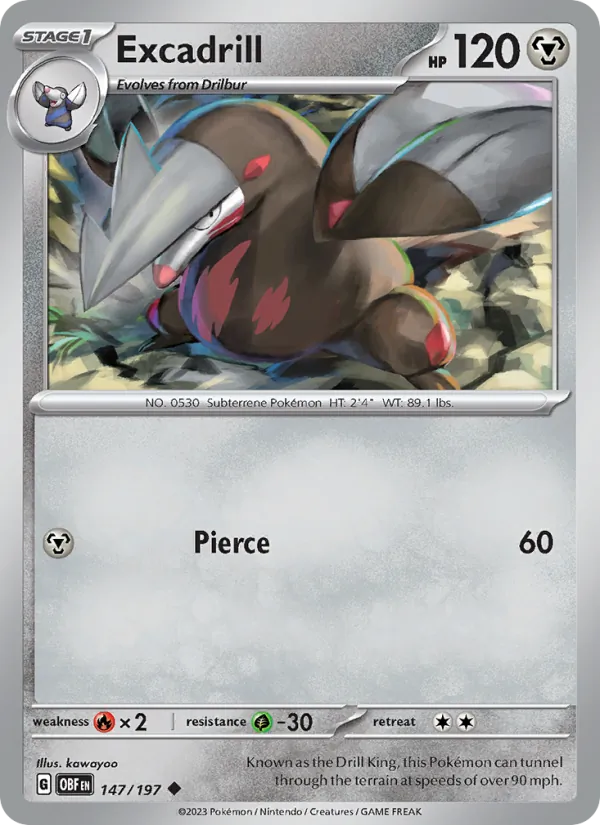Excadrill #147 – Obsidian Flames card