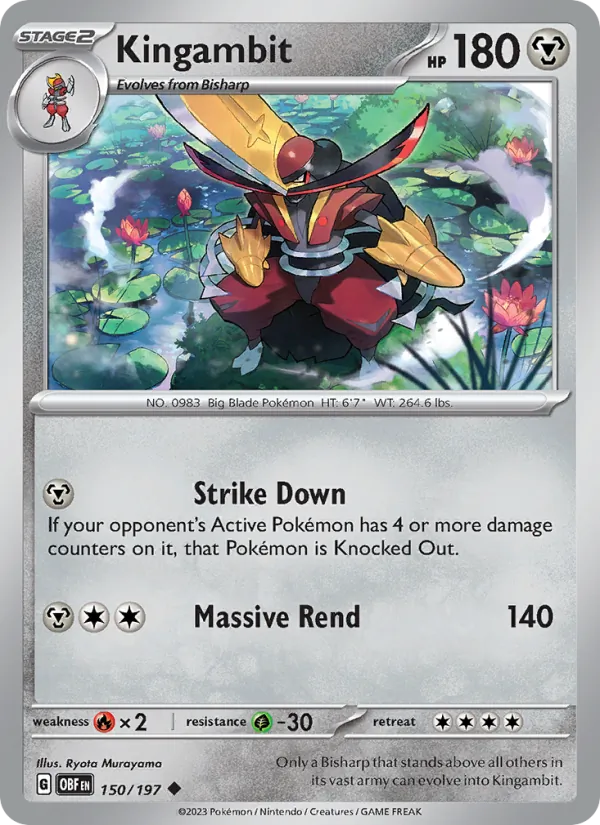 Kingambit #150 – Obsidian Flames card