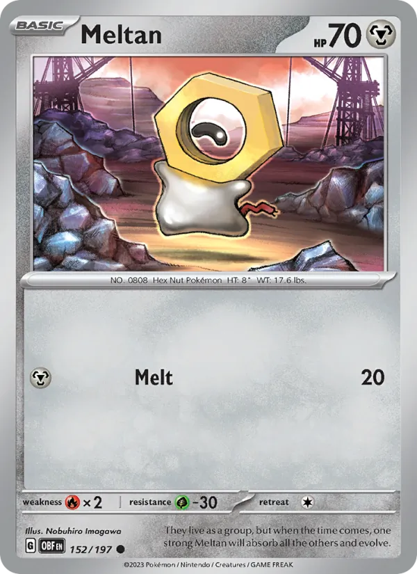 Meltan #152 – Obsidian Flames card
