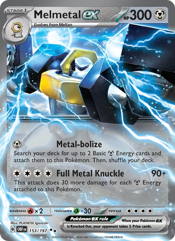 Melmetal ex #153 – Obsidian Flames card