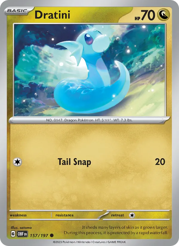 Dratini #157 – Obsidian Flames card