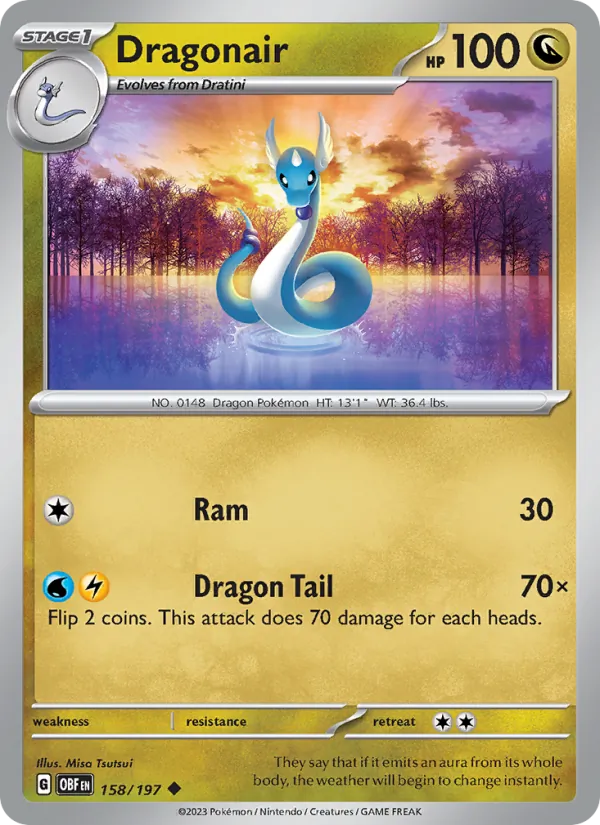 Dragonair #158 – Obsidian Flames card