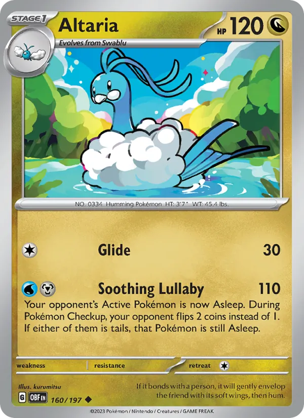 Altaria #160 – Obsidian Flames card