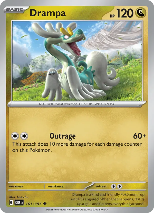 Drampa #161 – Obsidian Flames card