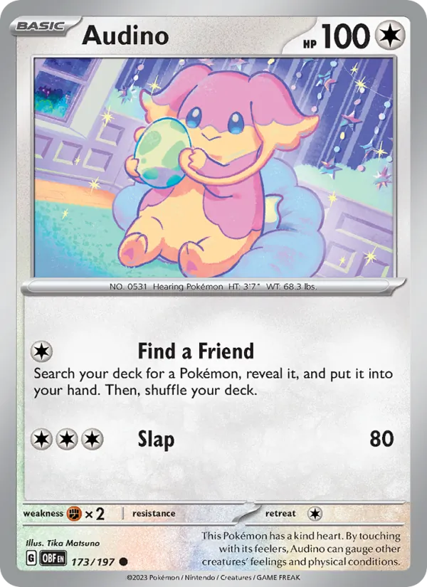 Audino #173 – Obsidian Flames card