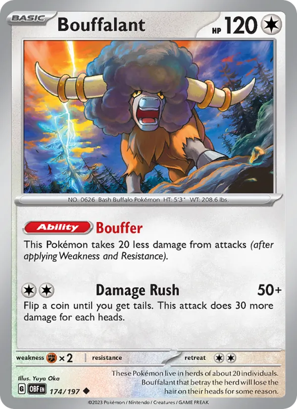 Bouffalant #174 – Obsidian Flames card